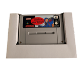 an old nintendo game in a box on a white surface