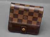 louis vuitton damier wallet case in brown and brown