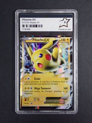 a close up of a pokemon card on a table