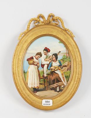 an image of a painting of a group of people playing instruments