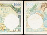 deux images différentes, l'une représentant une femme et l'autre un homme, sur un billet d'un dollar
