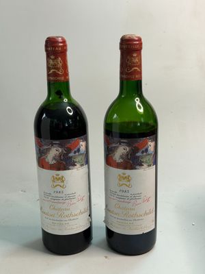 2 bouteilles Château MOUTON ROTHSCHILD 1985 1er GCC Pauillac…