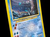 gros plan d'une carte pokemon sur fond noir