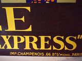 a sign that says ice express on the side of a building