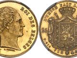 an image of a gold sovereign coin with a crown on it