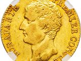 gros plan d'une pièce d'or portant un visage de femme