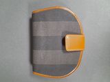 louis vuitton wallet case in grey and orange