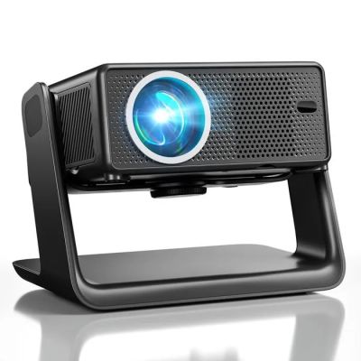 an image of a projector with a blue light on top of it