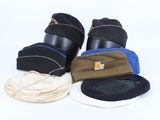 four hats that are sitting on top of each other