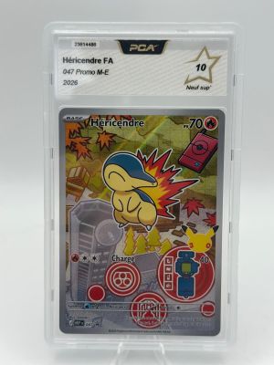 a close up of a pokemon trading card in a plastic case