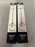 Deux pupitres lyres pliable chromé RTX MSCX.