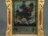 tableau représentant un homme à cheval, dans un cadre doré