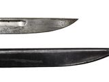 two different types of knives on a white background