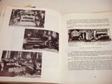 a book open to a page with pictures of people in a living room