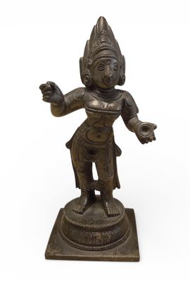 INDE du SUD. SHIVA en bronze à patine brune représentée débo…