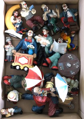 Collection de clowns en résine GILDE CLOWNS.