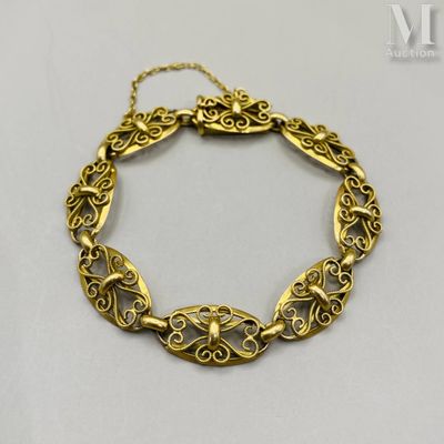 Bracelet or Bracelet en or jaune 18k (750 millièmes) formé d… - Photo 1