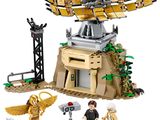 a lego star wars set on display on a white background