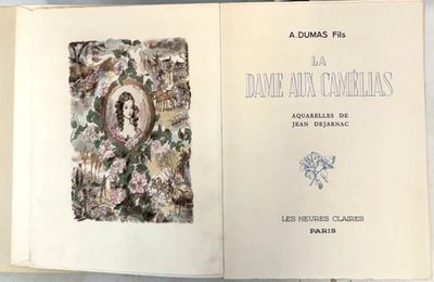 un livre ouvert sur lequel figure une femme
