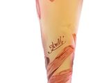a glass vase with a pink flower inside of it