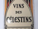 an image of a sign that says vins de celesins on it