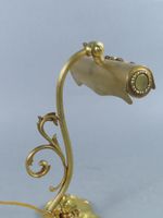 Petite lampe de bureau Art Nouveau, à réflecteur et bras ori… (photo 3)