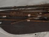 a lot of tools that are laying on a white cloth