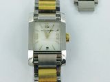 une montre-bracelet en argent et en or et un bracelet en argent et en or