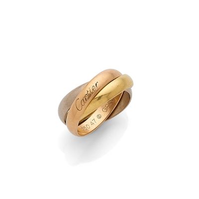 an 18k gold and diamond ring, by cartier