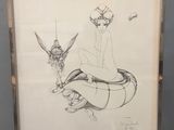 une image représentant le dessin d'une femme assise sur une chaise