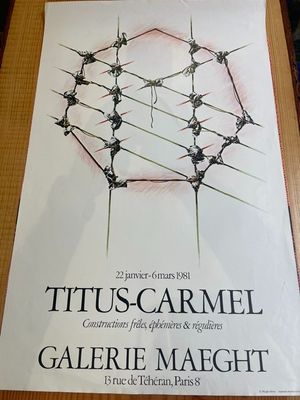a poster on the table that has a bunch of scissors on it
