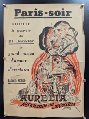 une ancienne affiche française annonçant l'exposition de l'Opéra de Paris
