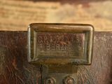 a close up of a suitcase with a label on it