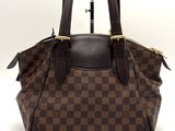 louis vuitton damier canvas and leather tote bag
