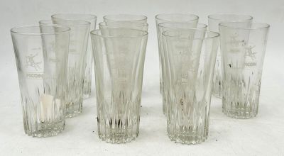 392 / H4 / 11 verres publicitaires Picon, ht13cms.