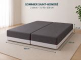 the bed frame is made of foam and has two separate mattresses