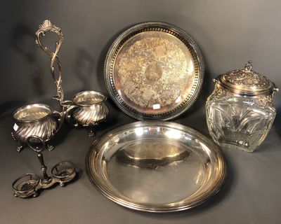 a lot of silver items that are on a table