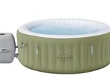 a close up of an inflatable hot tub on a white background