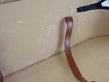 a close up of a piece of luggage with a handle