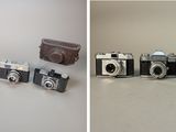 deux photos côte à côte : l'une montre un appareil photo et l'autre un sac