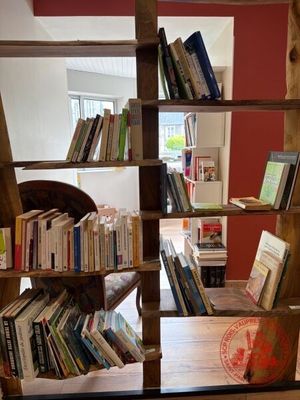 une bibliothèque sur laquelle sont rangés de nombreux livres