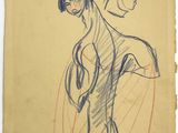 une image représentant un dessin d'un homme tenant une batte de baseball