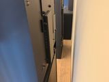 a door that is open to a small room