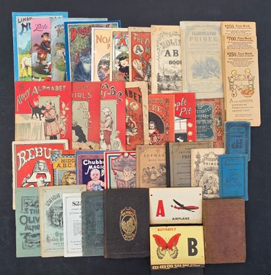 many old books on a black table