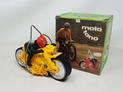 LES JOUETS MONT BLANC (v.1970), Moto Tono de cascadeur, (méc…