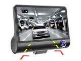 an image of a car in a parking garage with a monitor