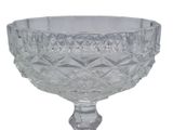 a glass bowl that is sitting on top of a table