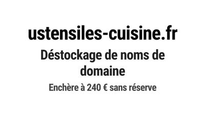Nom de domaine ustensiles-cuisine.