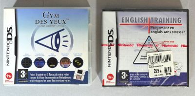 Lot de 2 jeux pour Nintendo DS : gym des yeux et english tra…