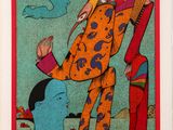une image représentant un tableau sur lequel figurent un homme et une femme déguisés en clowns